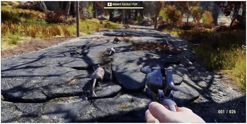 Rats following an Eyebot playing the Pied Piper theme