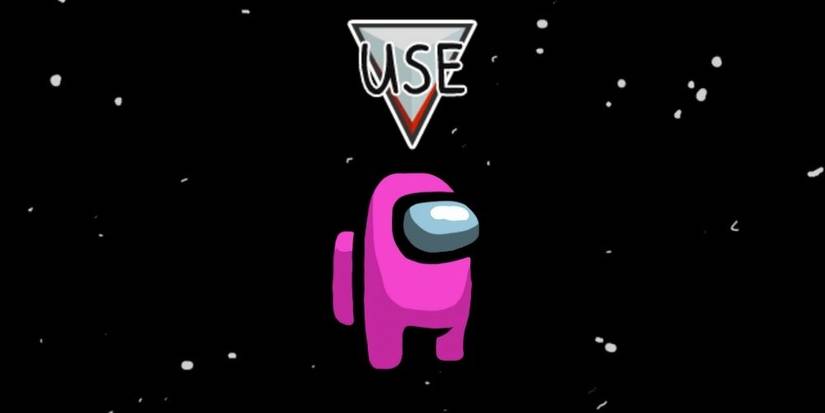 Among Us Pink with Use Button