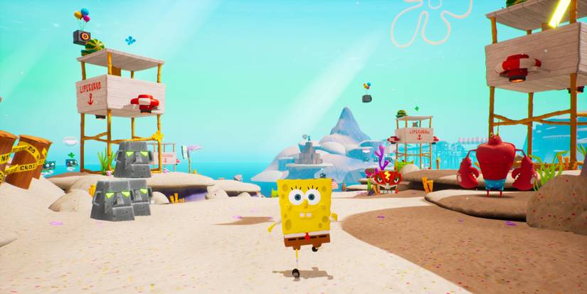 Spongebob in Goo Lagoon in SpongeBob SquarePants Battle For Bikini Bottom Rehydrated