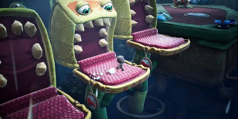 Platforms that will bite down in Sackboy: A Big Adventure