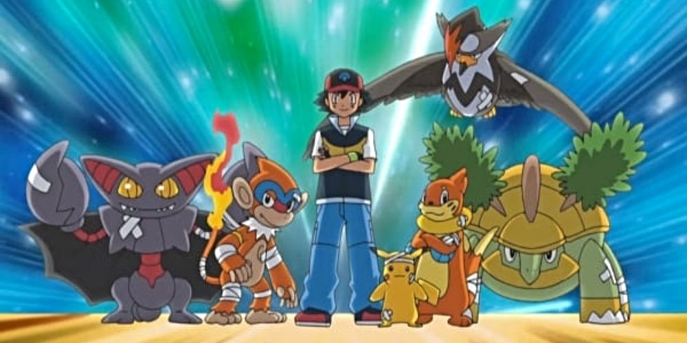 Pokemon Diamond Pearl Ash With His Team