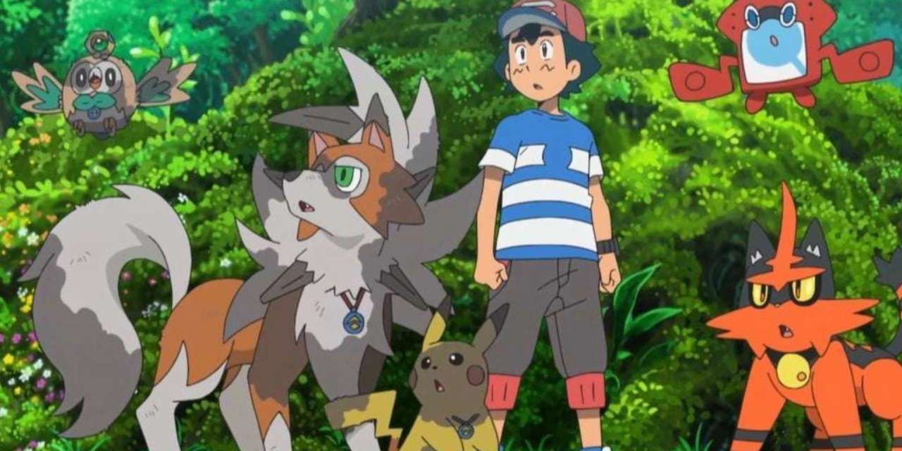 Ash With His Sun & Moon Team