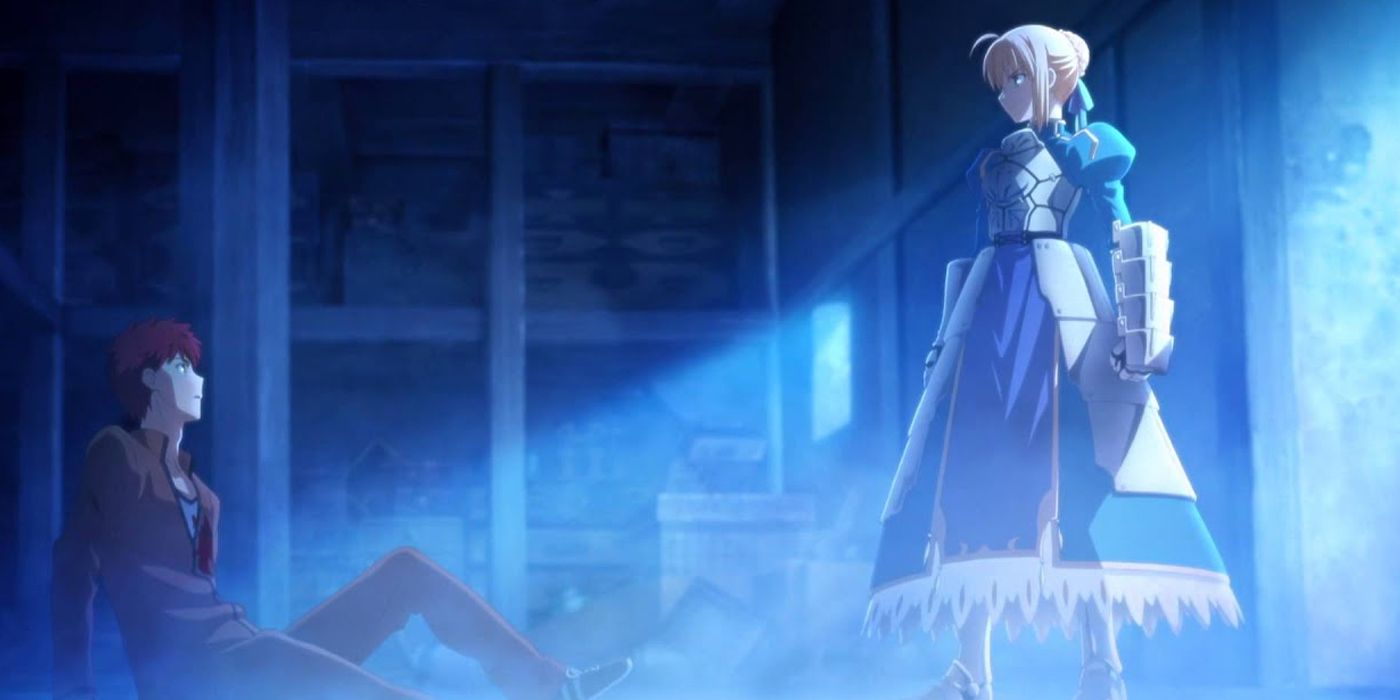 Still of Shirou & Saber In Unlimited Bladeworks Anime