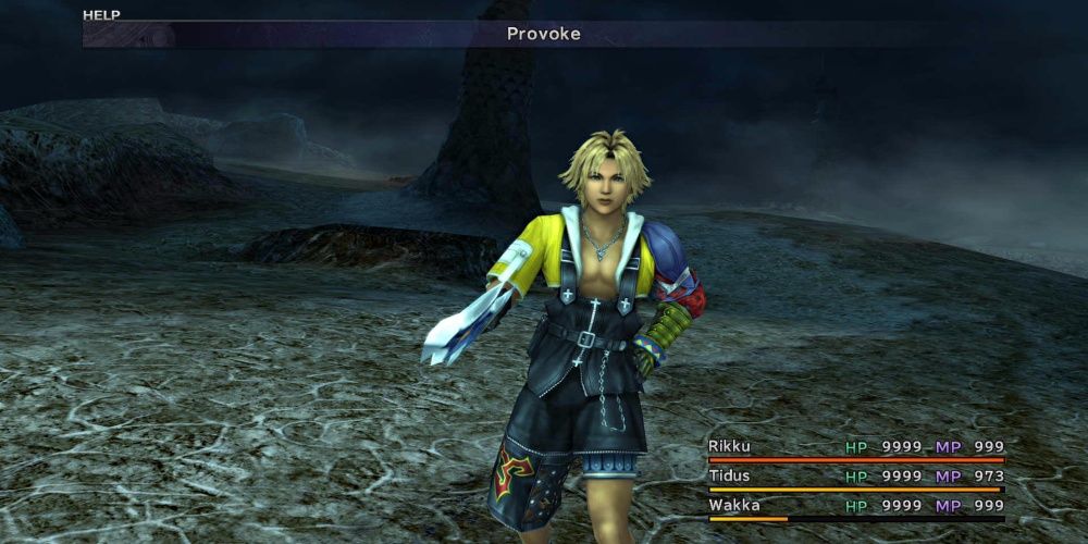 Final Fantasy 10 Tidus Using Provoke