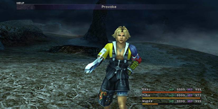 Final Fantasy 10 Tidus Using Provoke