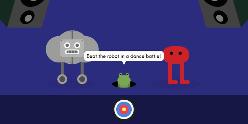 Piku preparing for a dance battle in Pikuniku