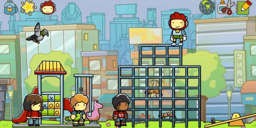 The playground level in Scribblenauts Unlimited