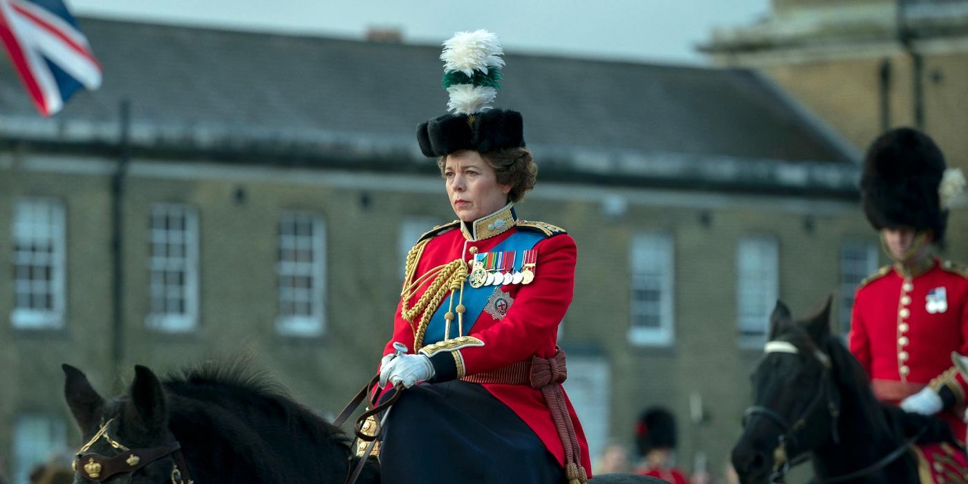 Queen Elizabeth Looking Sad on a Horse