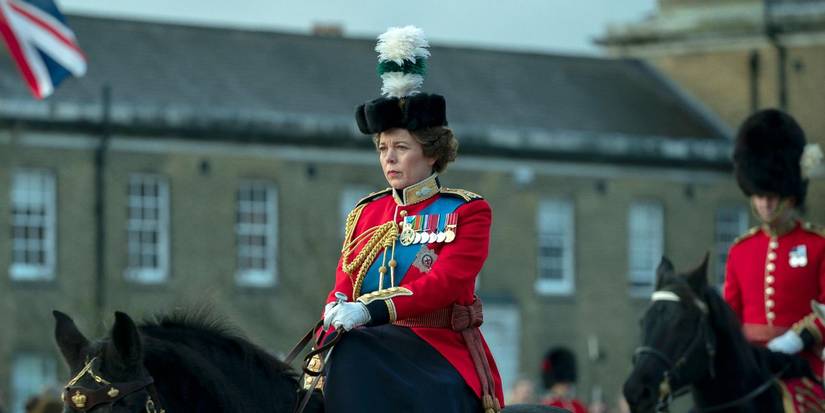 Queen Elizabeth Looking Sad on a Horse