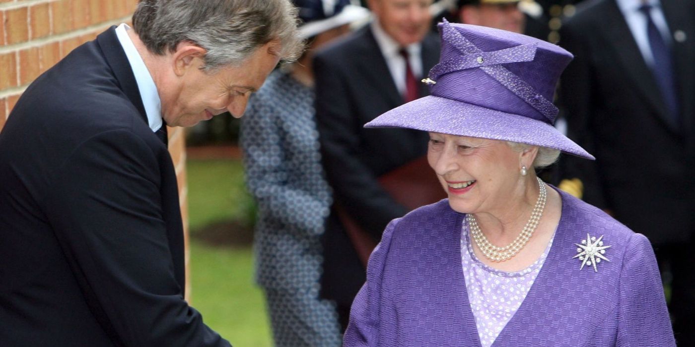 The Queen Speaking With Tony Blair