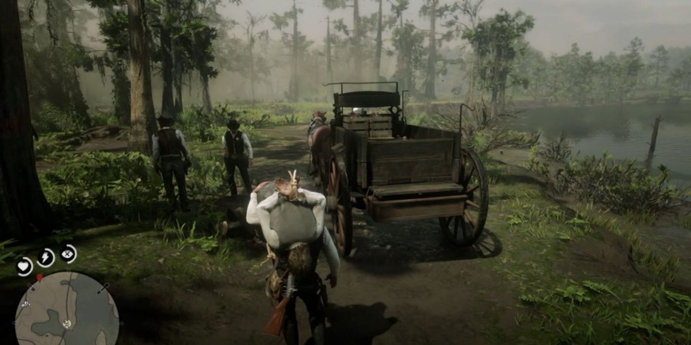 Red Dead Redemption 2 Leymone Raiders Attempting Wagon Deal