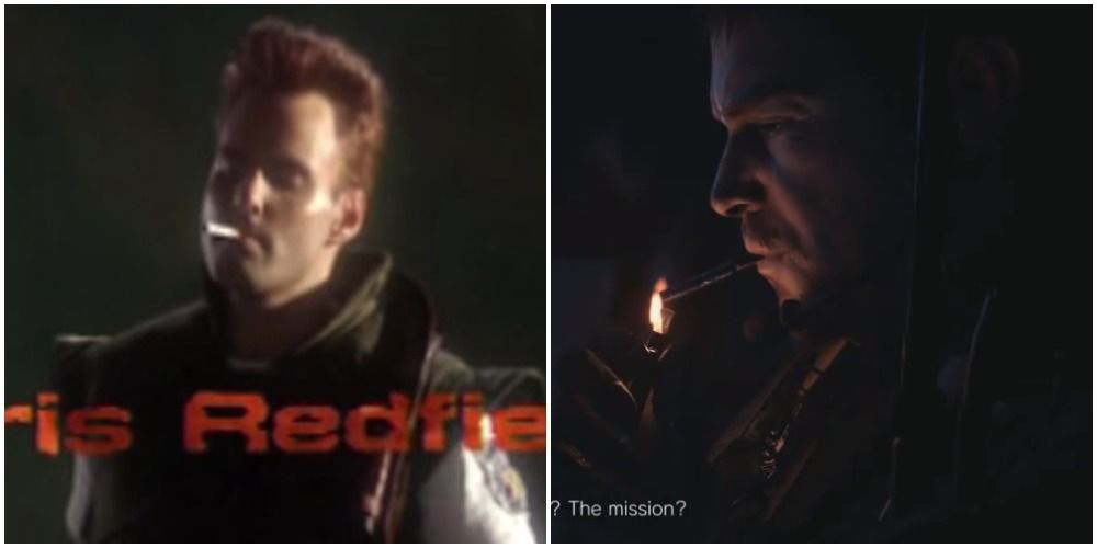 Resident Evil разделяет изображение курящего Криса Редфилда в RE1 и RE8