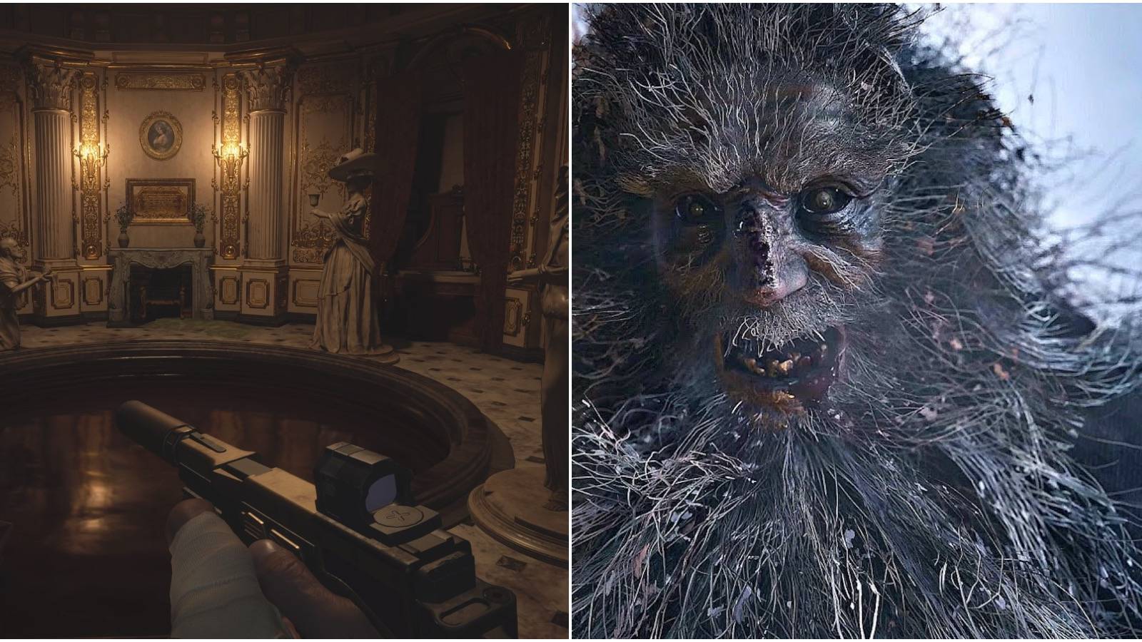 RE village split image gameplay and urias