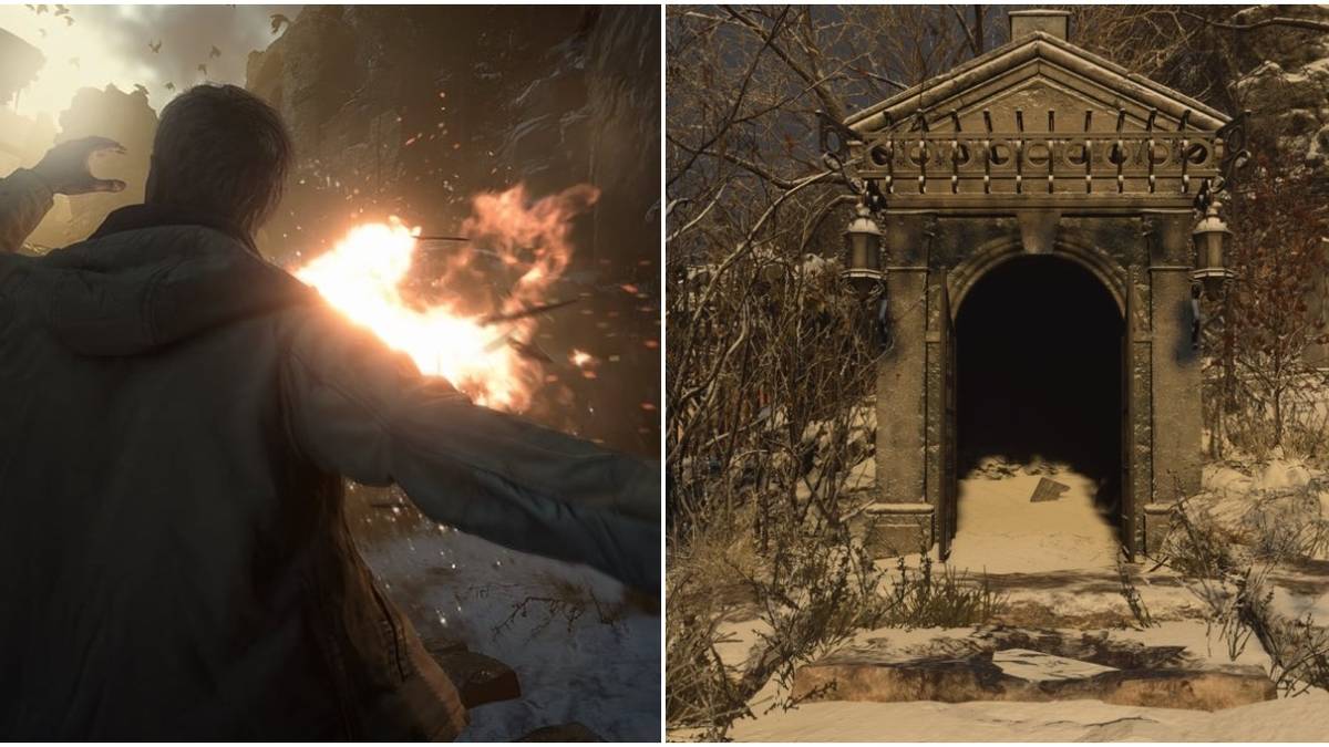 Resident Evil Village Ethan Winters and Tomb with Slab