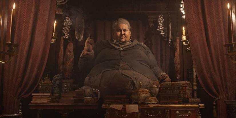 Resident Evil Duke in his candlelit shop