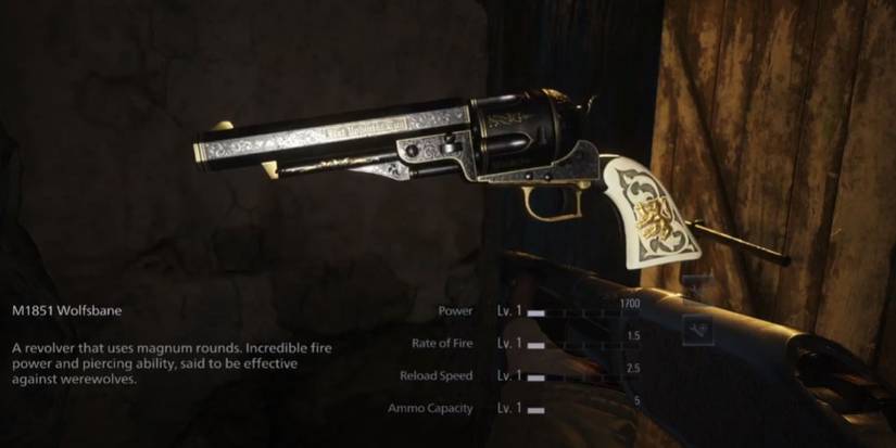 Resident Evil Village Magnum with stats