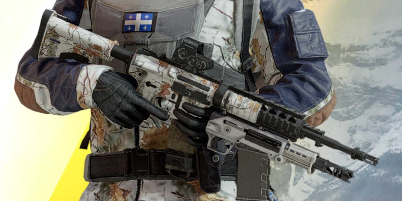 Buck's Elite Snowdrift Skin Holding His C8-SFW Assault Rifle, As Seen in Shop's Elite Section