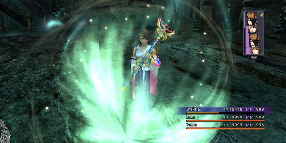 Final Fantasy 10 Yuna Using Reflect