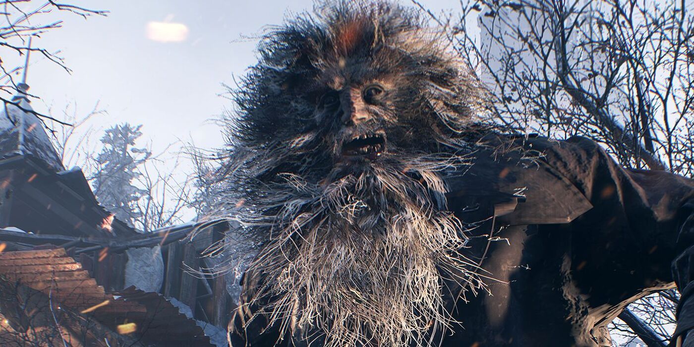 snowy area resident evil 8 beard