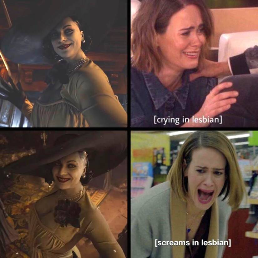 Resident Evil Lady Dimitrescu Screaming And Crying Meme