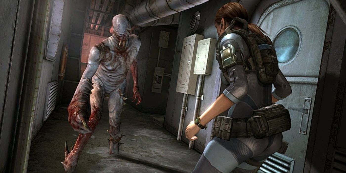 Resident Evil Revelations Screenshot Of Jill Against Enemy