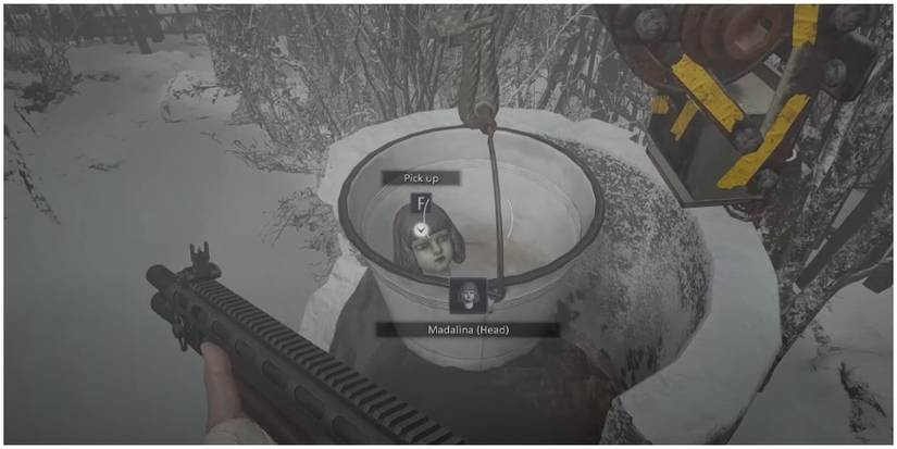 Resident Evil Village Bringing Up The Madalina Head From The Well