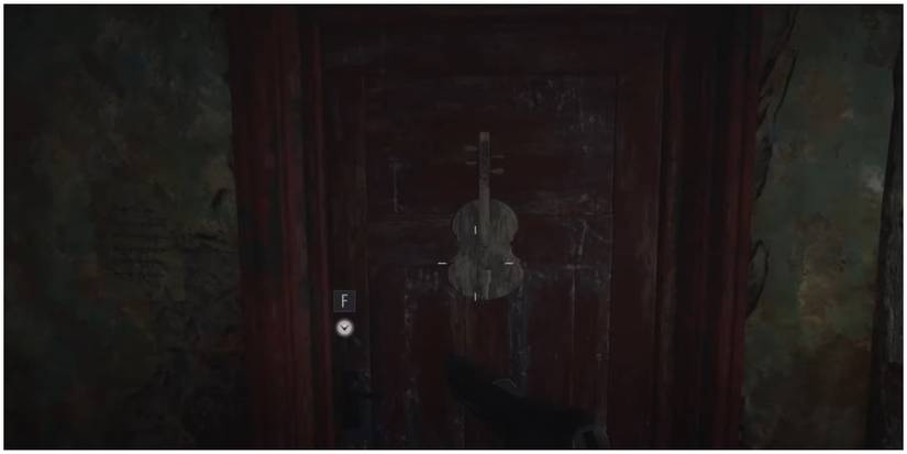 Resident Evil Village Door With The Violin On It