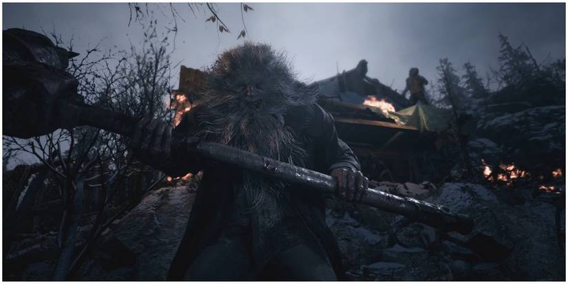 Resident Evil Village Facing Urias At The End Of The First Encounter