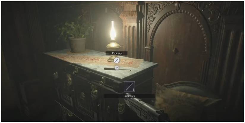 Resident Evil Village Finding A Lockpick On A Table
