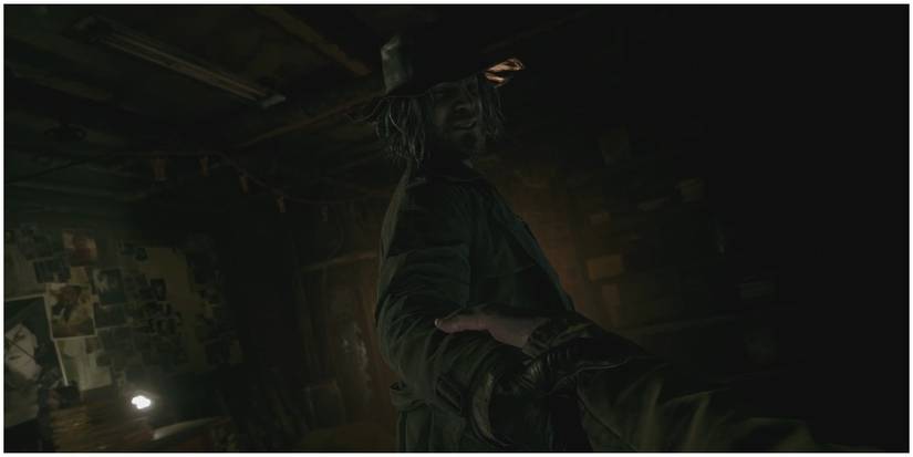 Resident Evil Village Heisenberg Holding Ethan Over Pit