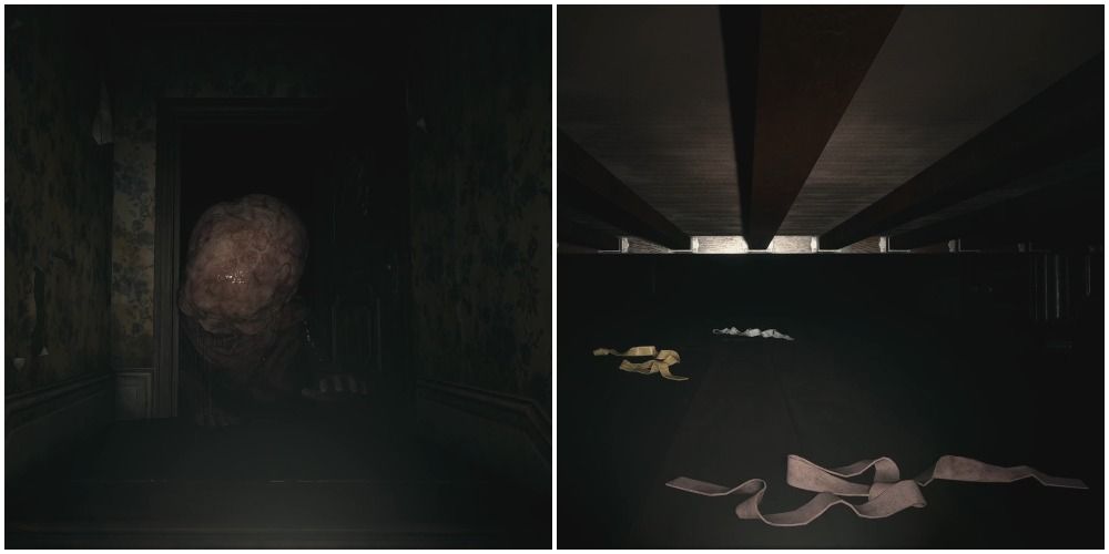 Resident Evil Village Hiding Under The Bed After Running Into The Giant Baby