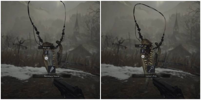 Resident Evil Village Inspecting The Necklace Twice For Luiza's Key