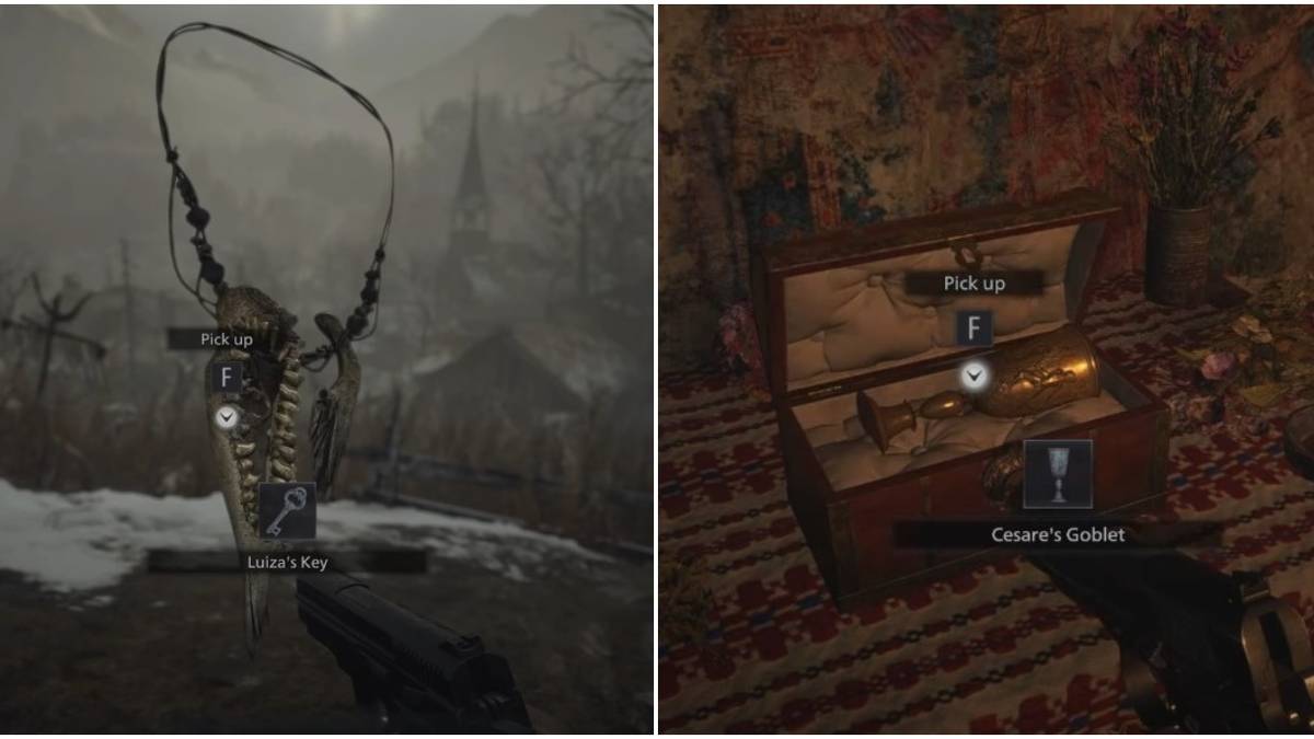 Resident Evil Village Luiza's Key Collage Finding The Key And Using It