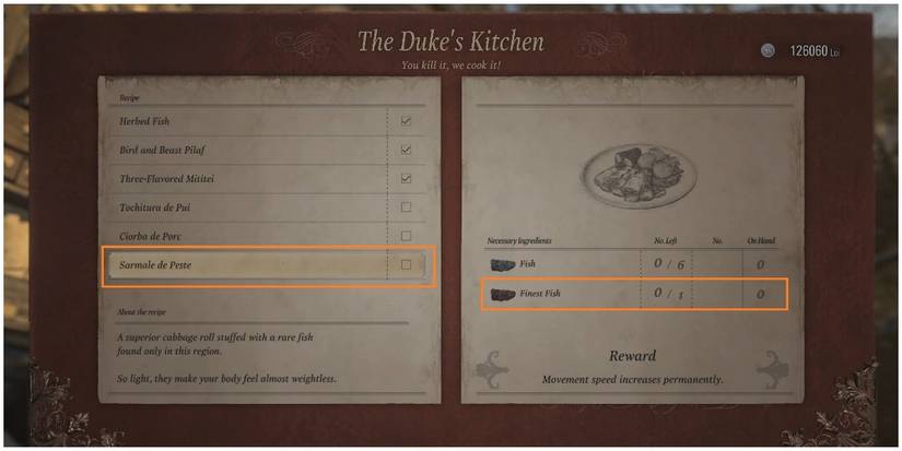 Resident Evil Village Needing The Finest Fish For A Recipe