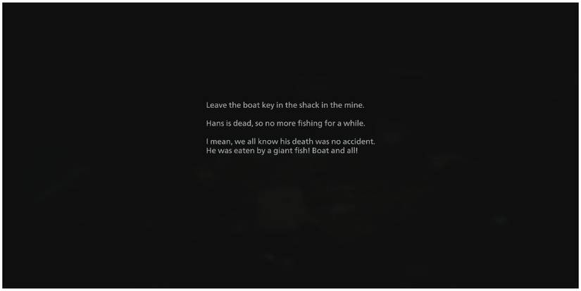 Resident Evil Village Note Inside Of The Shack On The Dock