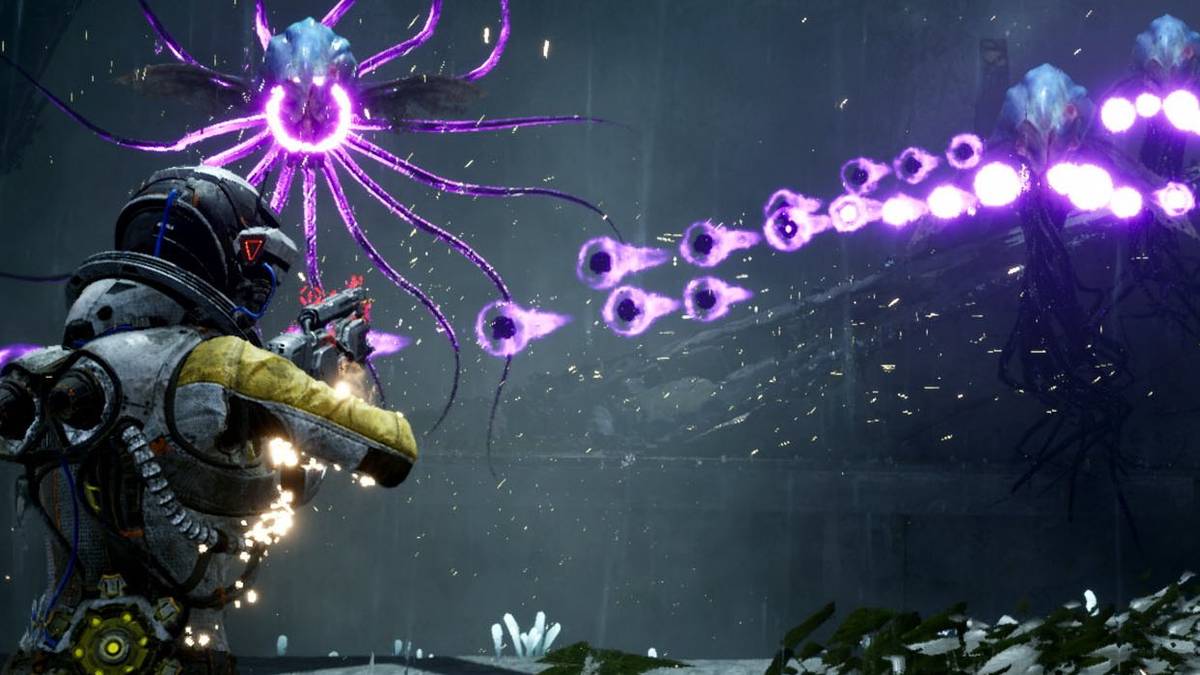 Returnal Selene and flying enemies