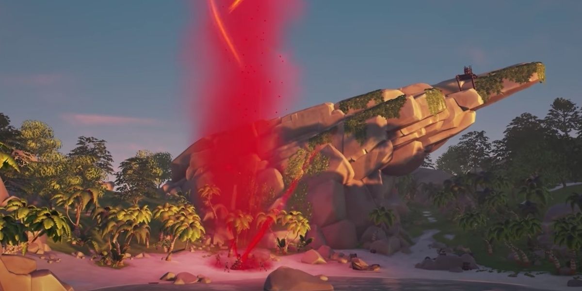An Ashen Winds event on a beach in Sea of Thieves