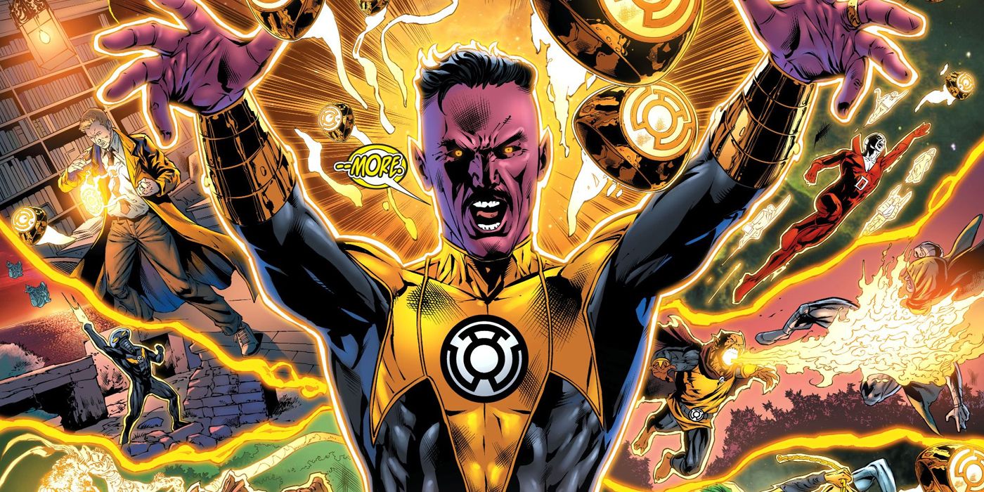 Sinestro and his power rings in the Sinestro Corps War