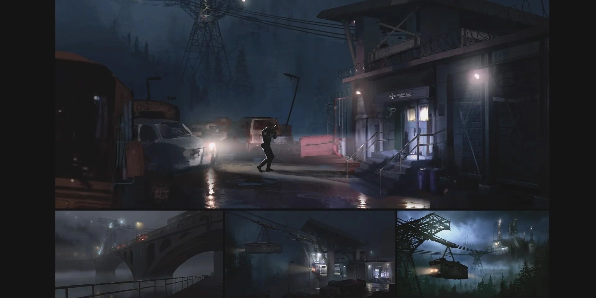 Sky Tram Concept Art From Resident Evil 2