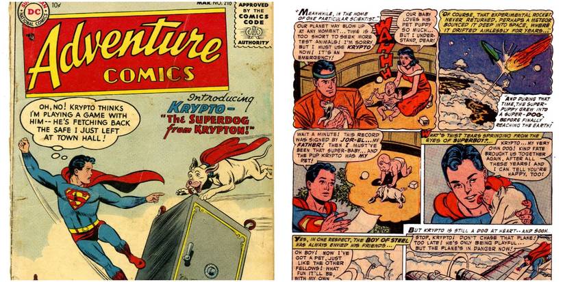 A Split Image Of Krypto's Debut