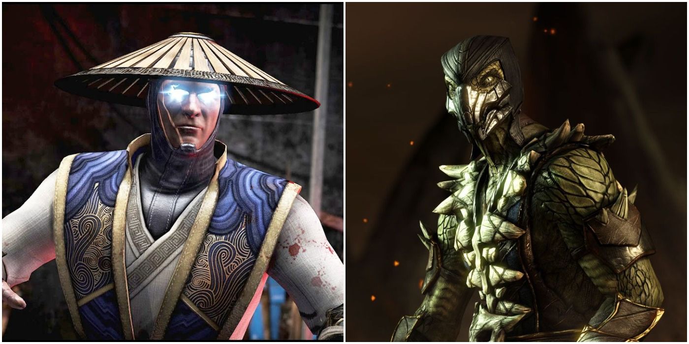 A Split Image Of MKX Reptile & Raiden