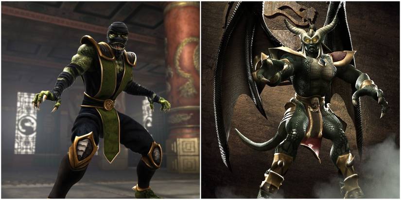 A Split Image Of Onaga & Reptile