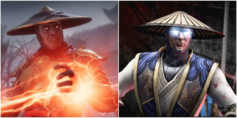 A Split Image Of Raiden & Dark Raiden