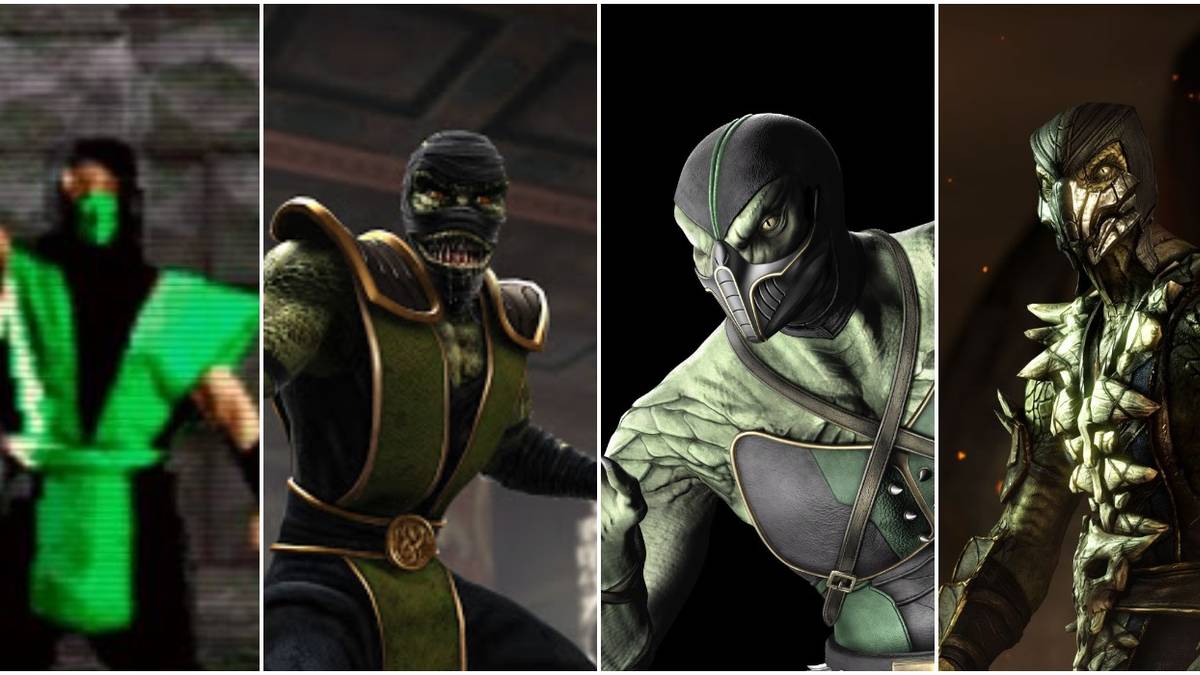A Split Image Of Reptile From Various Games