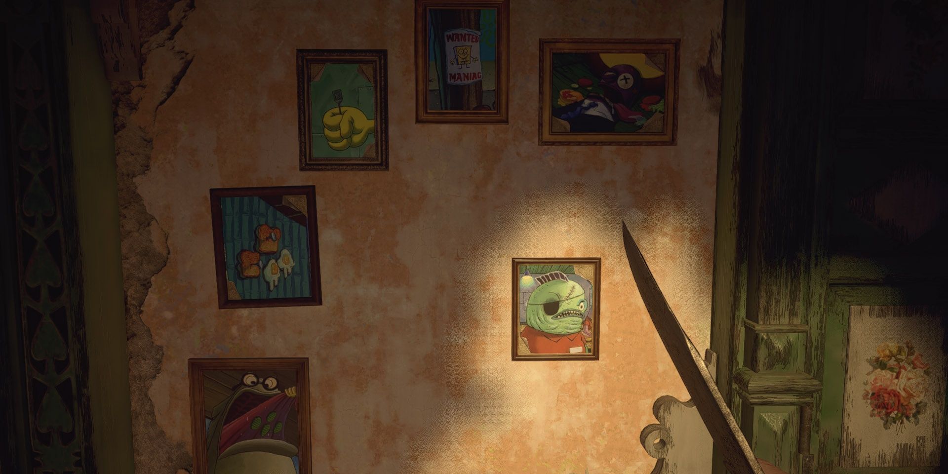 Spongebob Paintings Mod From Resident Evil Village