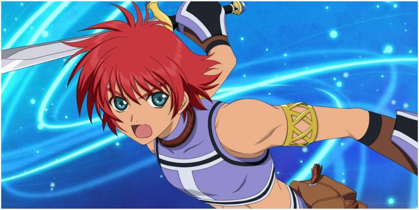 Tales of Eternia's Reid using his trusty sword in combat