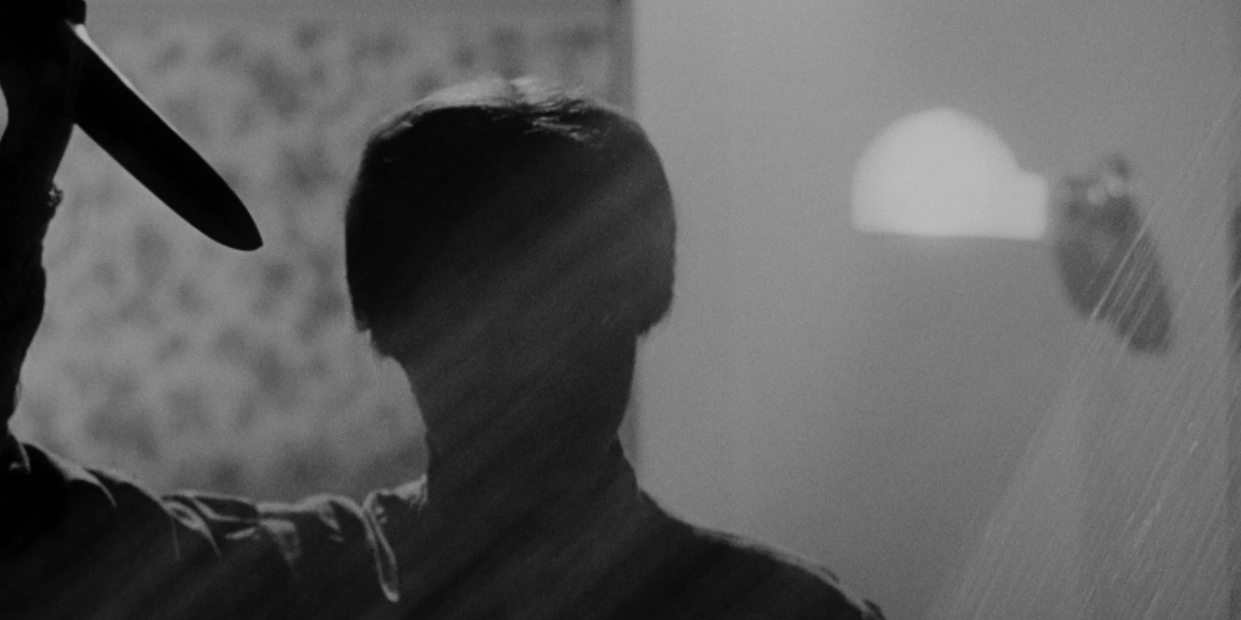 The silhouette of the killer in Psycho