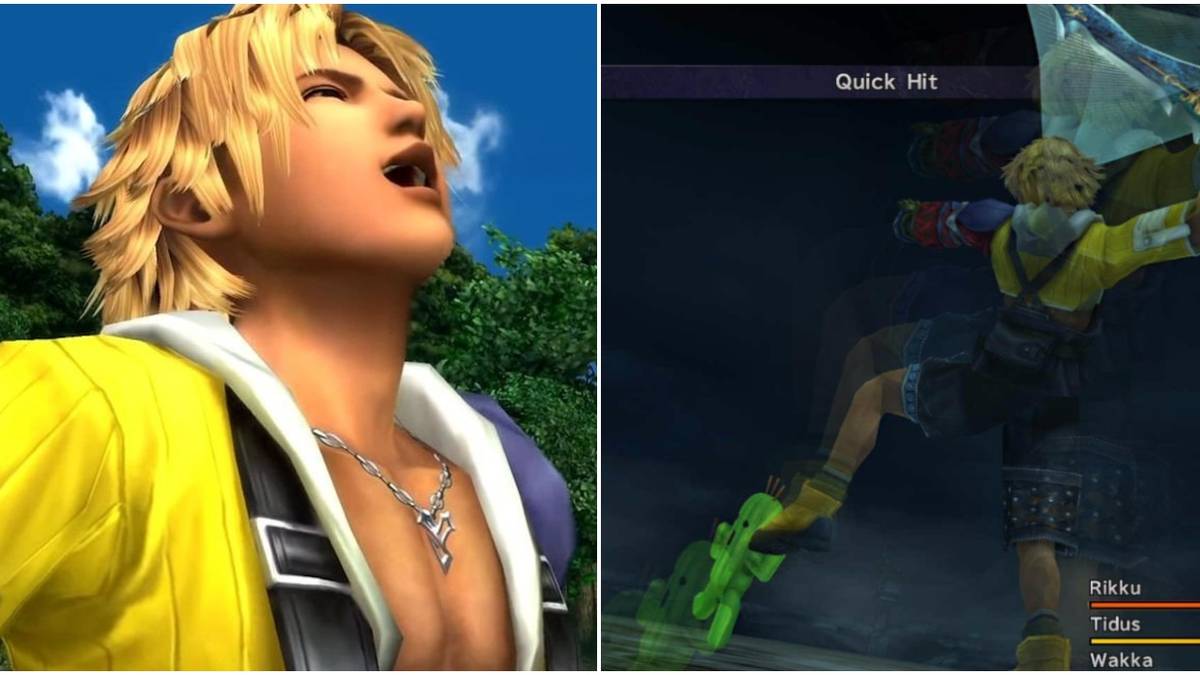 Final Fantasy 10 Tidus Laughing and Quick Hit Feature Image