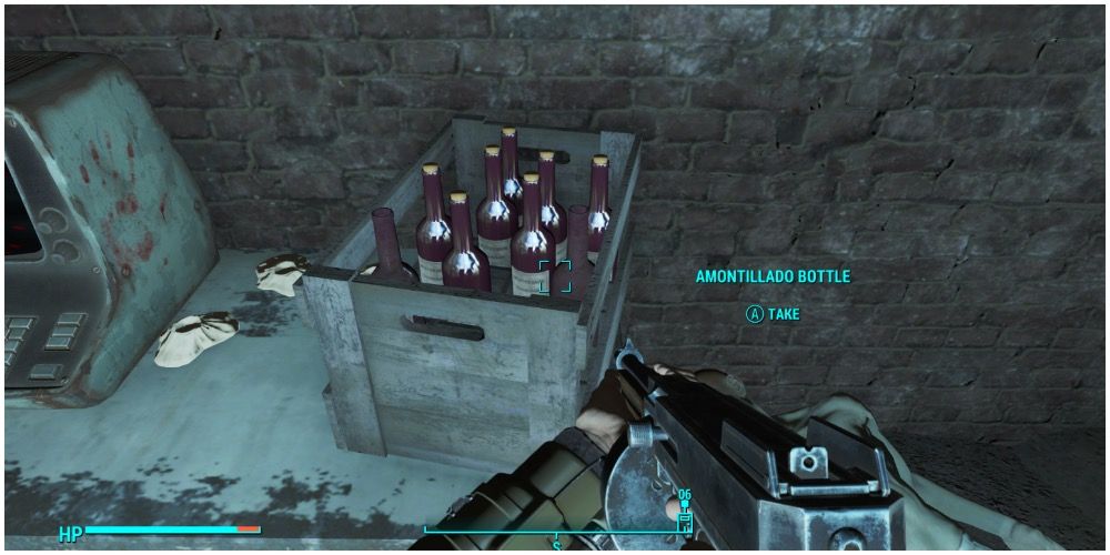 The wine bottles located next to the general's body