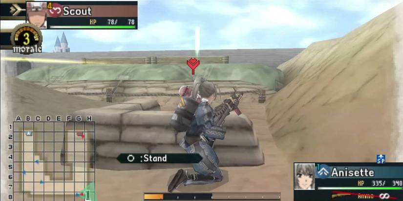 Valkyria Chronicles 2 gameplay hiding behind cover